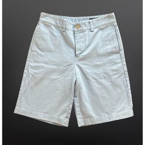 Vineyard Vines Boys 12 Breaker Chino Shorts Light Blue Cotton Flat Front Preppy